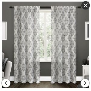 Target curtains black and white.